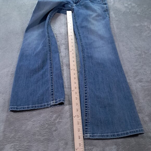 Ariat REAL Denim Jeans Women 29x30, Tag 29 S Blue Stretch Whipstitch Bootcut - Picture 10 of 15